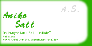 aniko sall business card